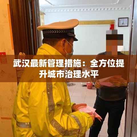 武汉最新管理措施:全方位提升城市治理水平