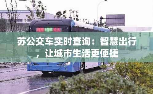 苏公交车实时查询：智慧出行，让城市生活更便捷