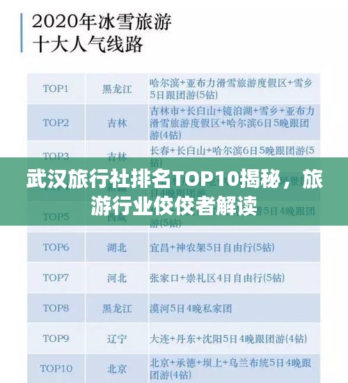 武汉旅行社排名TOP10揭秘,旅游行业佼佼者解读