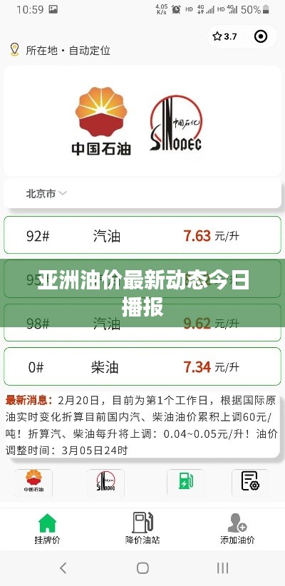 亚洲油价最新动态今日播报