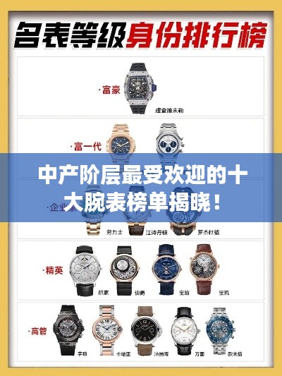 中产阶层最受欢迎的十大腕表榜单揭晓！